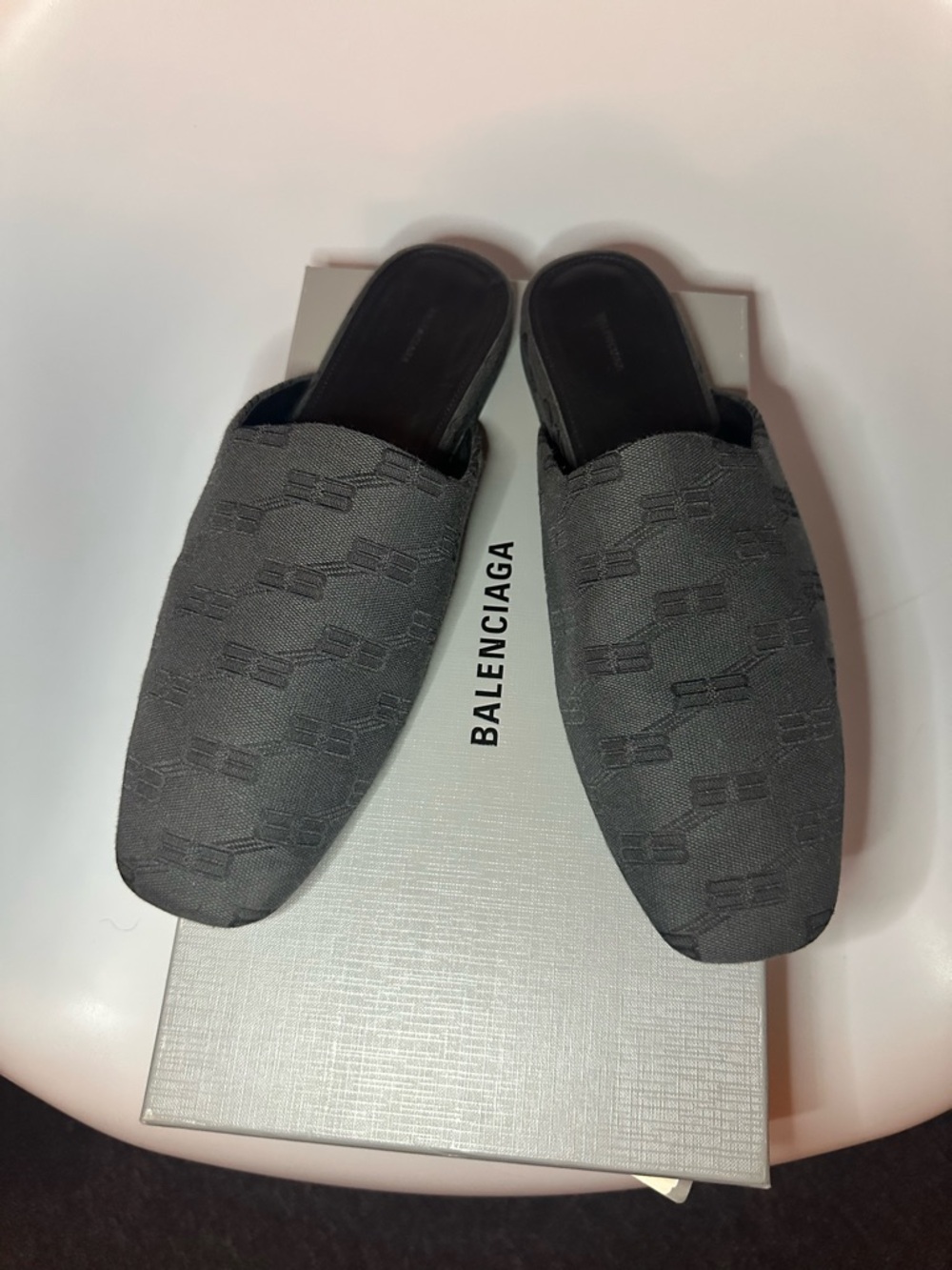 Balenciaga jacquard mules